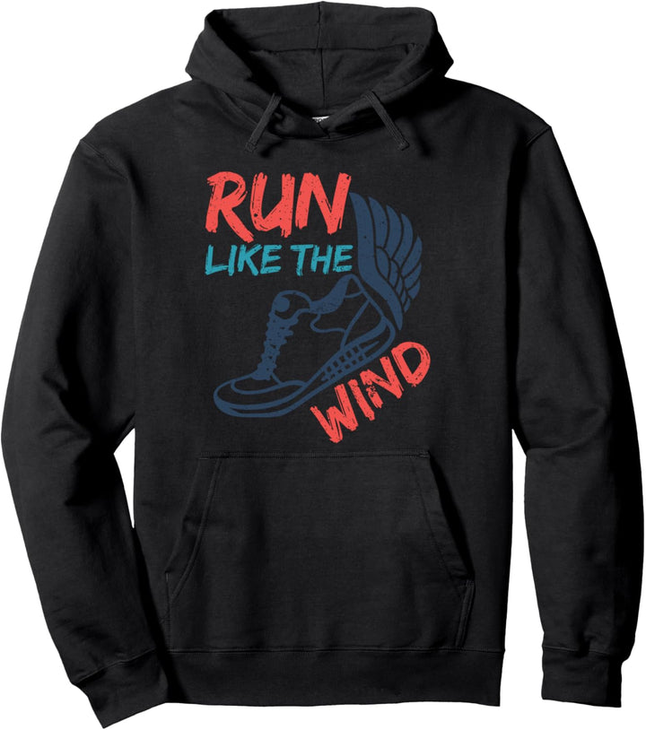 Lauf wie der Wind Lustiges Sport Geschenk Pullover Hoodie