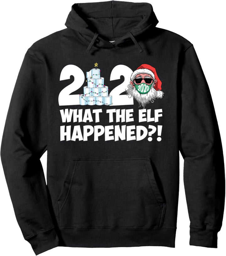 Lustige Weihnachten Was der Elf mit 2020 Weihnachtspyjama Pullover Hoodie