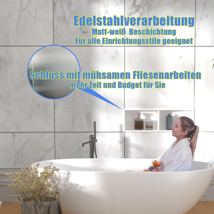 Edelstahl Wandnische dusche zur Aufbewahrung Duschablage Unterputz,Einbaunische Wand Eingebaut,Dusch