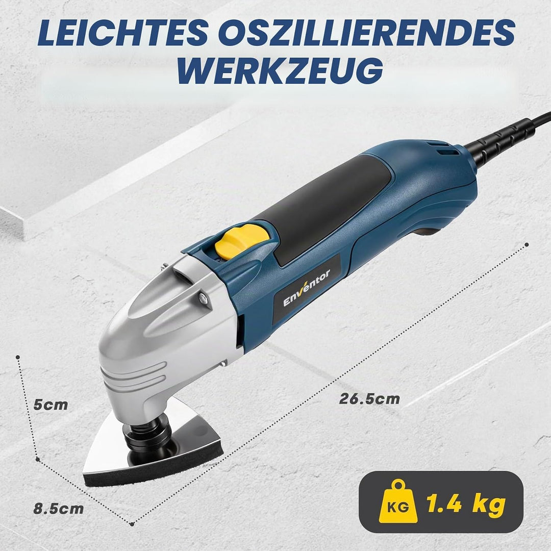 Enventor 200W Oszillationswerkzeug, 22000RPM, 3° Oszillationswinkel, Oszillierendes Multifunktionswe