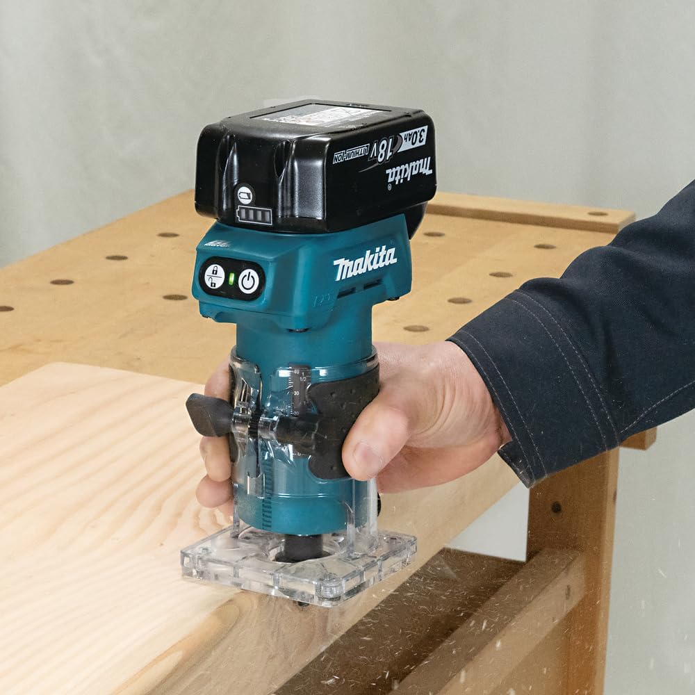 Makita DRT52ZJ Kantenfräse, 18 V, Ø 6 mm (Solo) aus Makpac