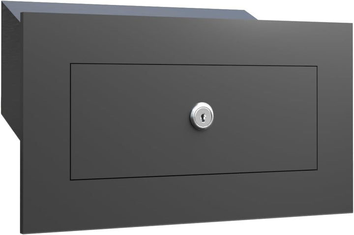 Mauerdurchwurf Briefkasten Nova in Schwarz