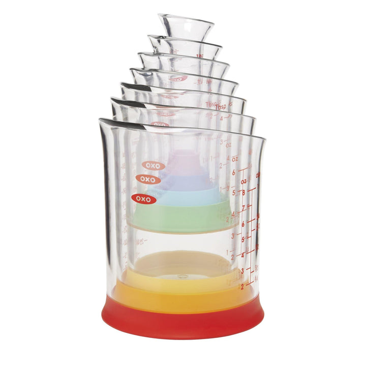 Zagg 1 OXO Good Grips 7-Piece Nesting Measuring Beaker Set, Multicolored, 18/8 Stainless Steel Einze