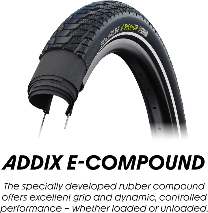 Schwalbe Pick-Up Performance E-Cargo Reifen // 60-406 (20x2,35') Super Defense schwarz Reflex, schwa
