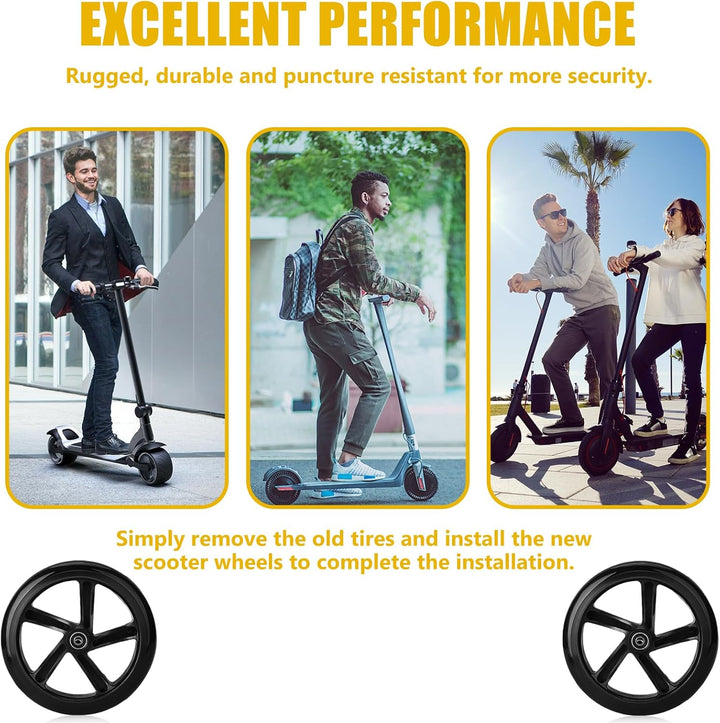 200mm Scooter Rollen 2 Stück, Scooter Ersatzräder mit ABEC-9 Kugellager, City und Stunt ScooterRolle