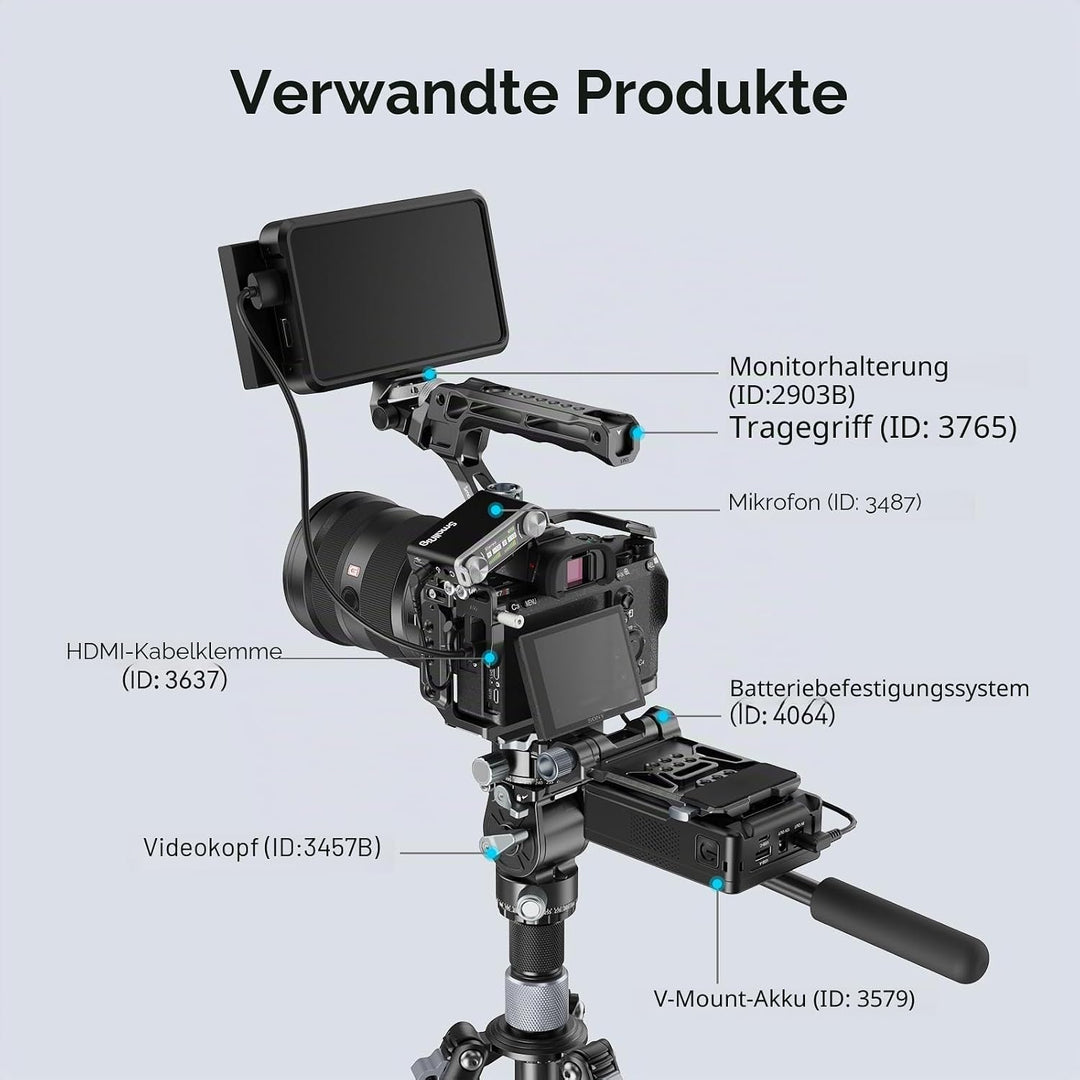 SMALLRIG A7 III / A7R III Kamerakäfig für Sony Alpha 7 III/Alpha 7R III, Aluminiumlegierung mit Schn