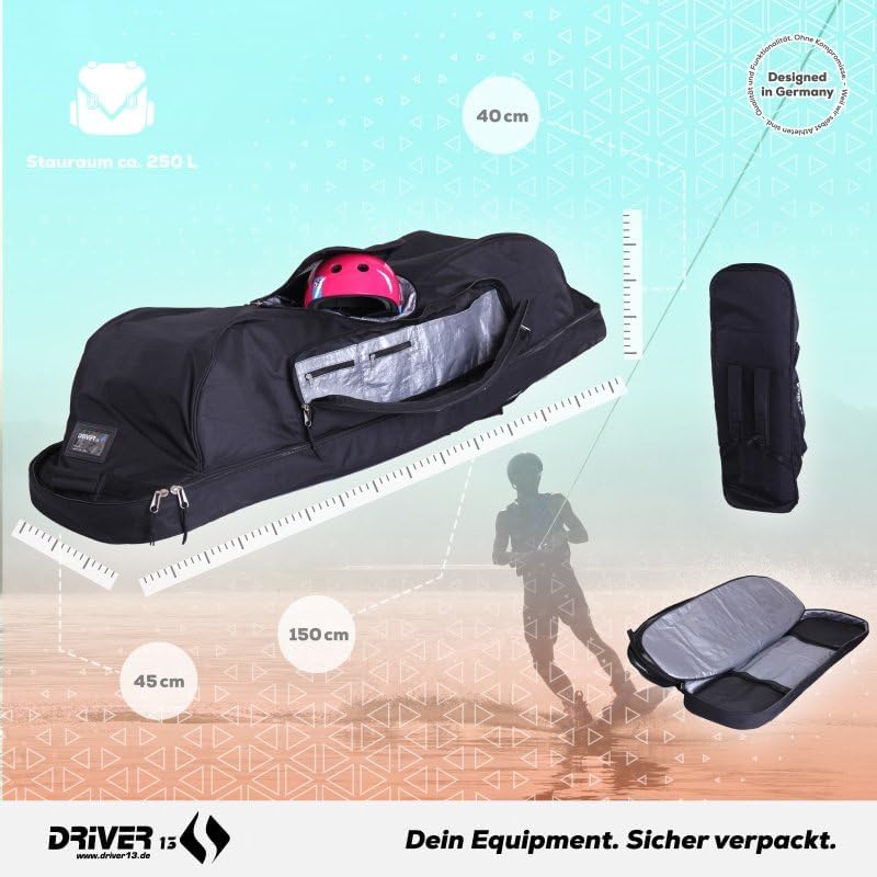 Driver13 ® Wakeboard-/Kiteboard-Tasche No. 02 mit Rucksacksystem