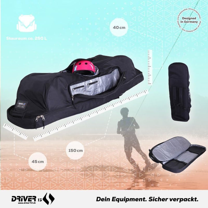 Driver13 ® Wakeboard-/Kiteboard-Tasche No. 02 mit Rucksacksystem