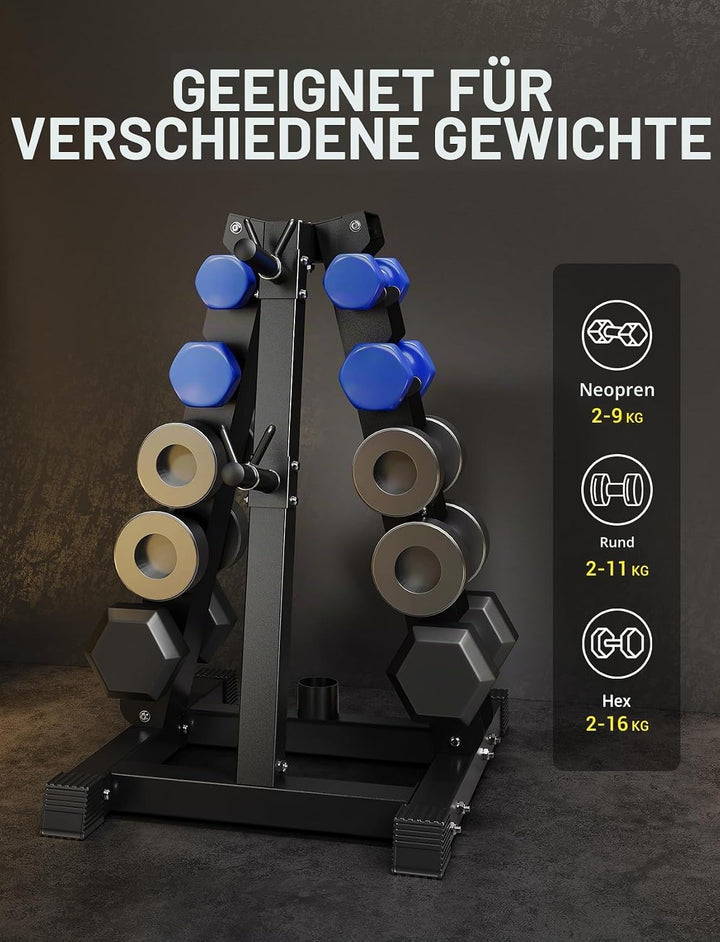 Dripex 3/5 Ebenen hantelständer kurzhanteln, Passend zu Hanteln, Kettlebells, Langhanteln, Max.500kg