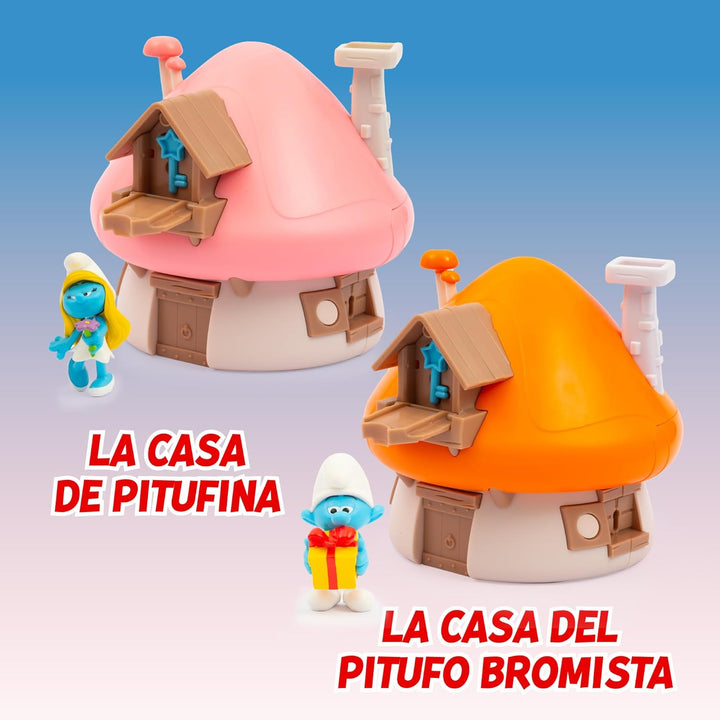 Giochi Preziosi Die Schlümpfe, Smurfette und Haus mit pinkem Dach Spielset mit Zubehör und Aufkleber