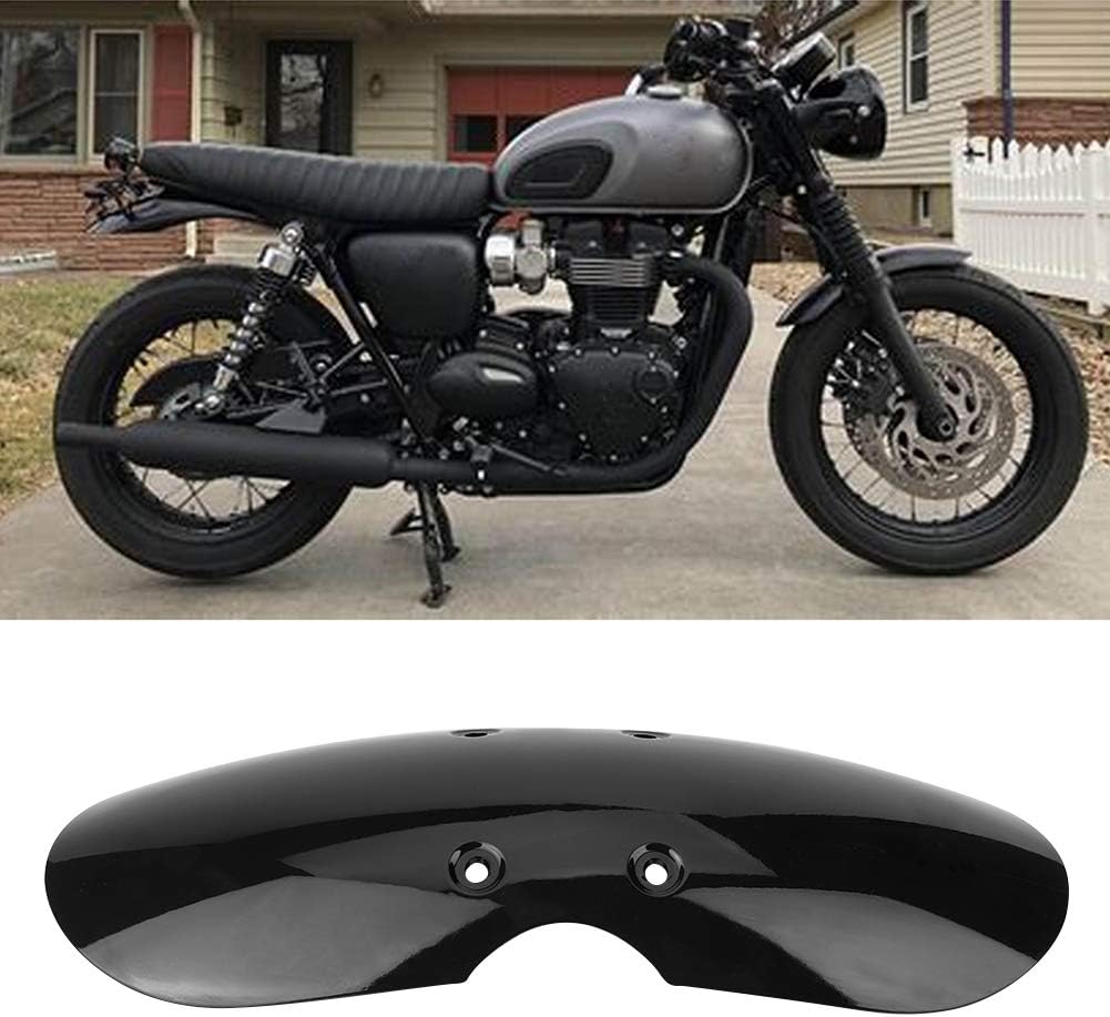 Aramox Schwarz Motorrad Modifizierte Kurze Kotflügelabdeckung Schutz Fit für Triumph T100 Scrambler