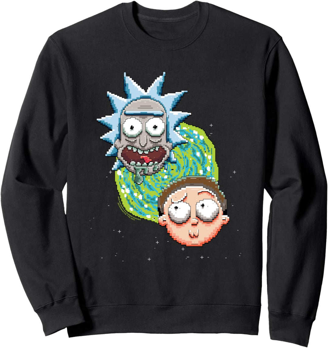 Rick and Morty Pixelated Portal Sweatshirt