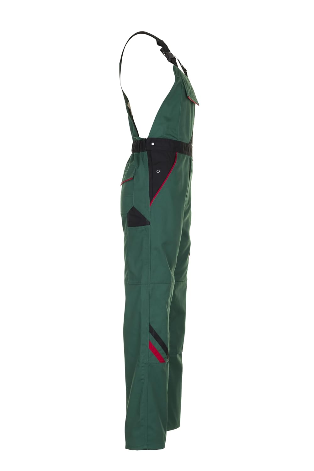 Planam Highline Herren Latzhose grün schwarz rot Modell 2335 Grösse 28 grün/schwarz/rot 28, grün/sch