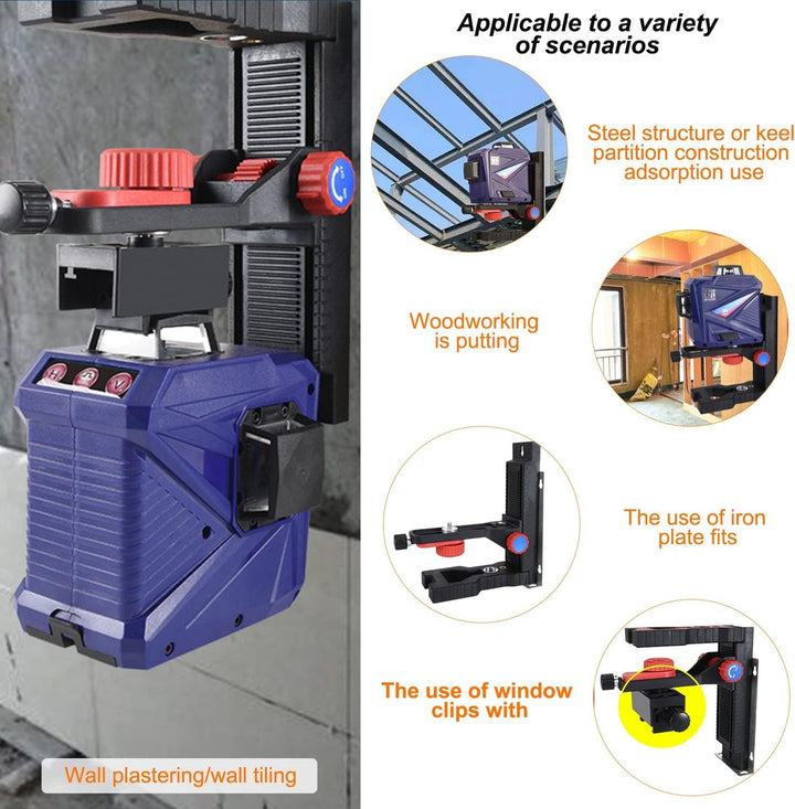 Laser Halterung, Laser Halterung Multifunktional, Laser Stativ Stark Magnetisch Einstellbar, für Bos