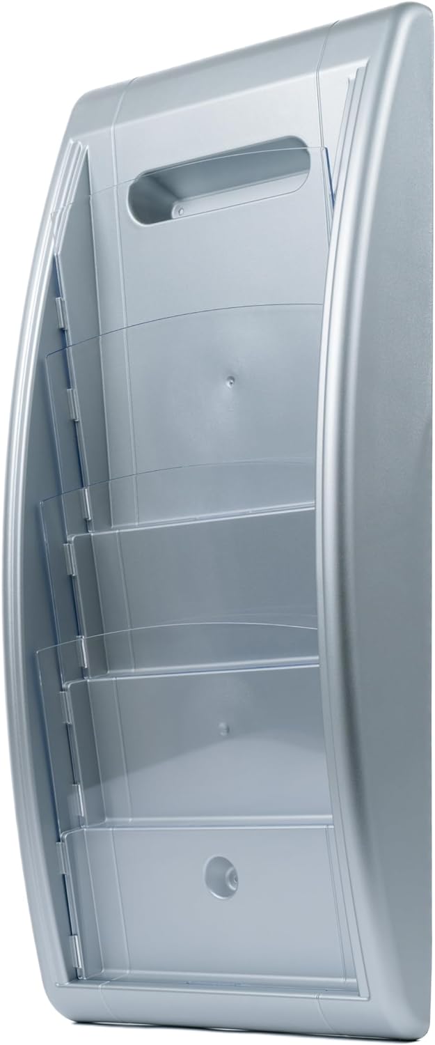 Paperflow 4060.35 Wand-Prospekthalter Quick Blick - A4 quer, alu, Alu