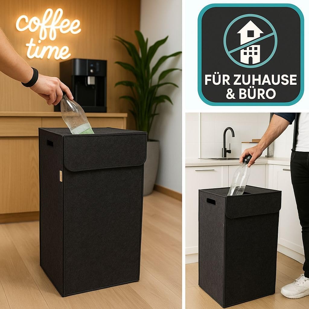 SILUK Pfandflaschen Aufbewahrung 110L – Stabiler - Pfandflaschen Aufbewahrung, Flaschensammler mit D