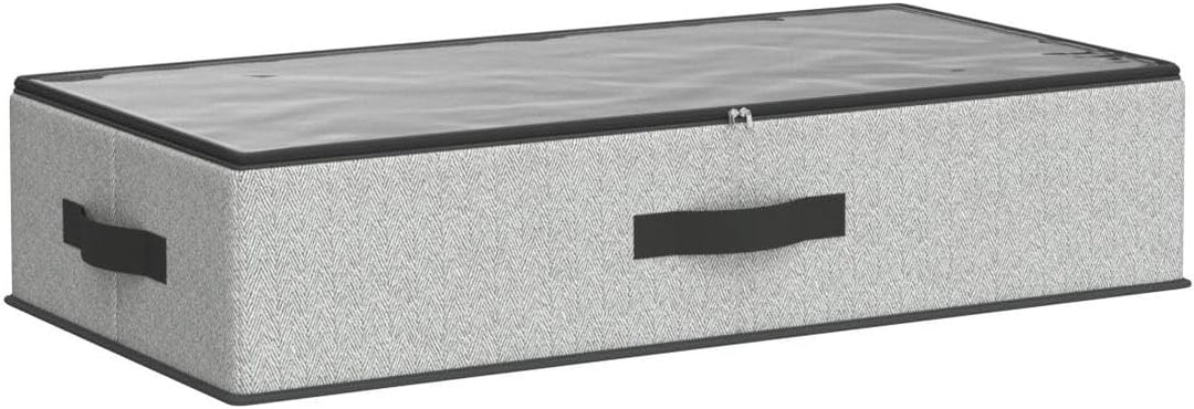 SONGMICS Unterbettkommode, 2er Set, Unterbett Aufbewahrungsbox mit Sichtfenster, Faltbarer Organizer