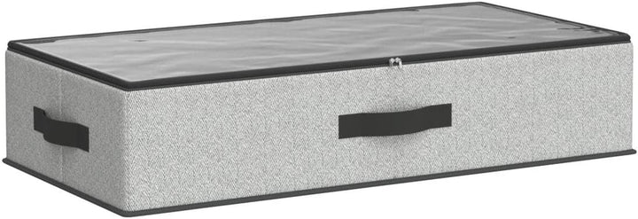 SONGMICS Unterbettkommode, 2er Set, Unterbett Aufbewahrungsbox mit Sichtfenster, Faltbarer Organizer