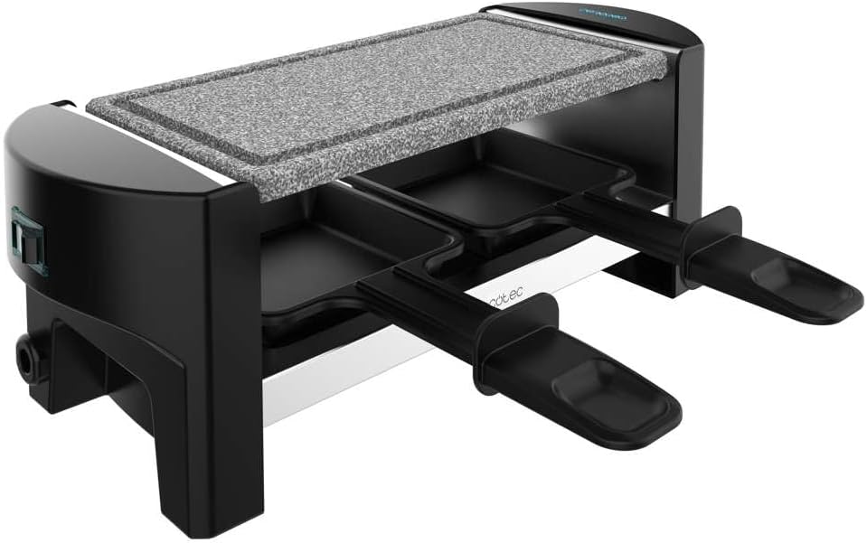 Cecotec Raclette mit elektrischem Grill für 2 Personen Raclette Cheese&Grill 3200 Pocket AllStone. 3