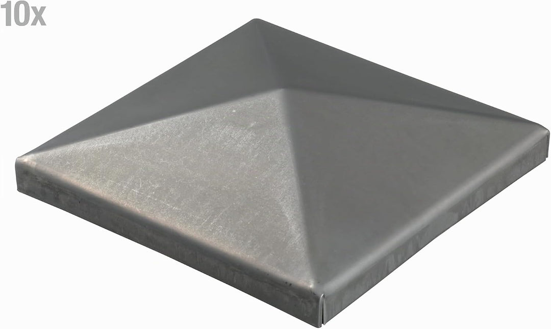Alberts 866952 Pfostenkappe für Vierkantmetallpfosten | zum Anschweissen | Stahl | 80 x 80 mm | 10er