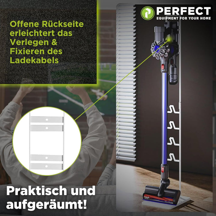 Perfect, Staubsauger-Ständer, Standfuss Organizer für Dyson V6 Pro, V7, V8, Cyclone Fluffy/Absolute,