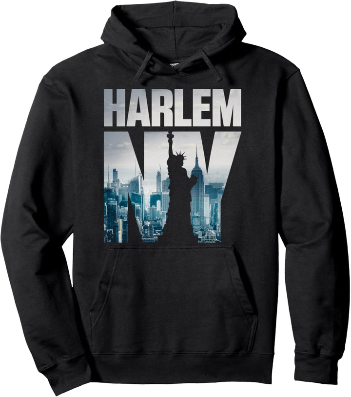 Harlem Tee shirts, Harlem New York City Skyline Short Sleeve Pullover Hoodie