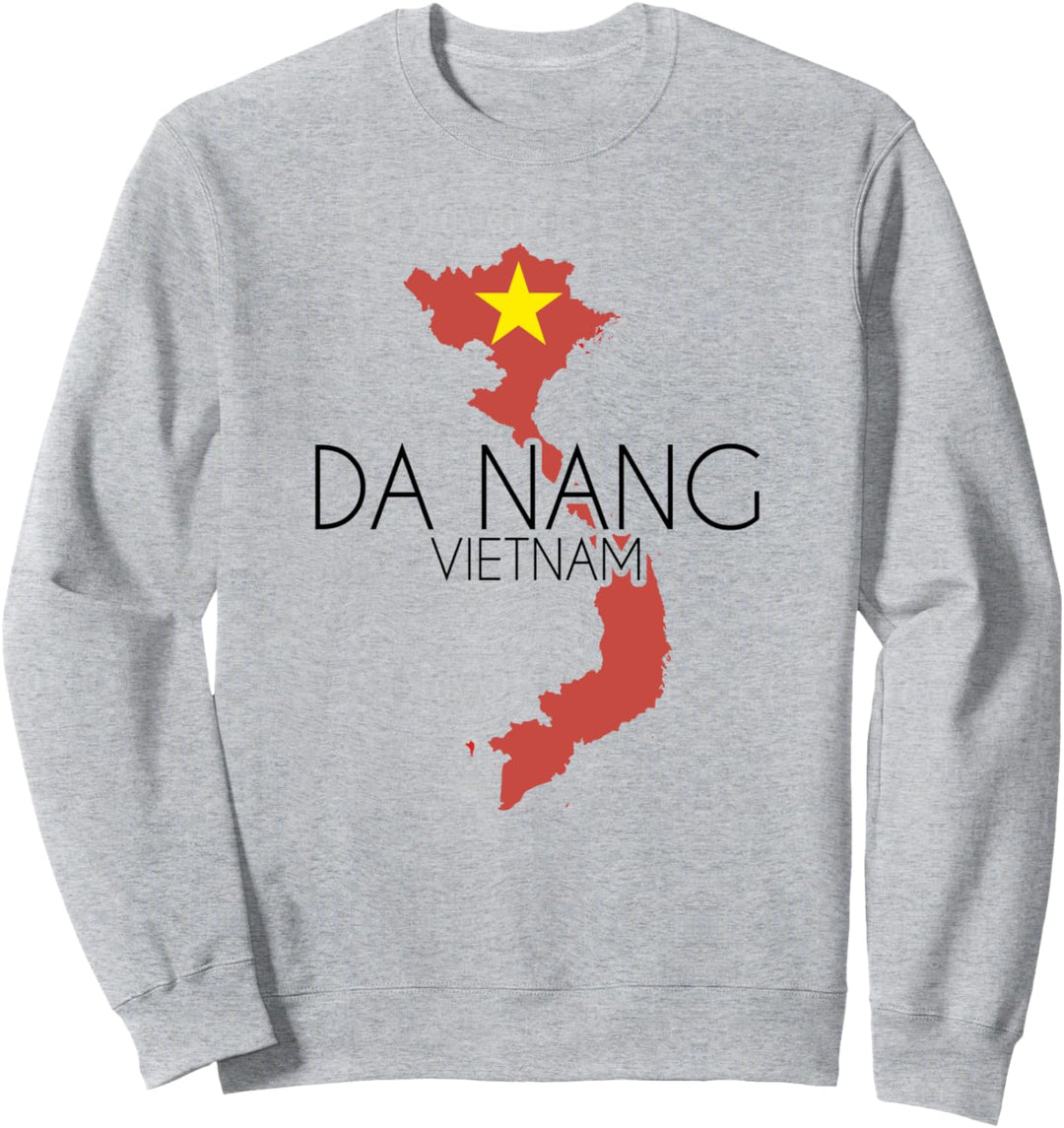 Da Nang Umriss Vietnam Flagge Sweatshirt
