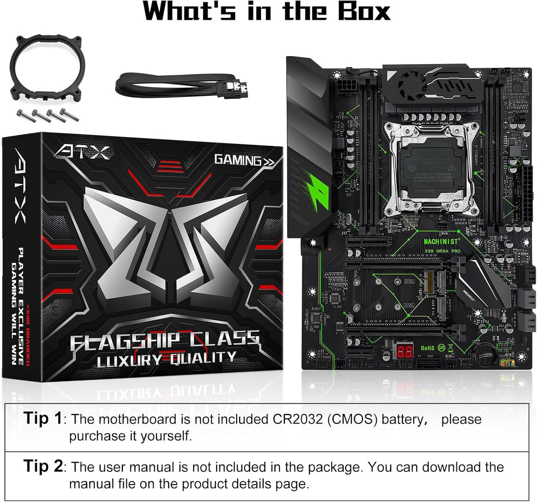 MACHINIST LGA 2011-V3 ATX Motherboard, X99 Gaming Motherboard mit Self-Check-Karte (Intel 5th/6th Ge