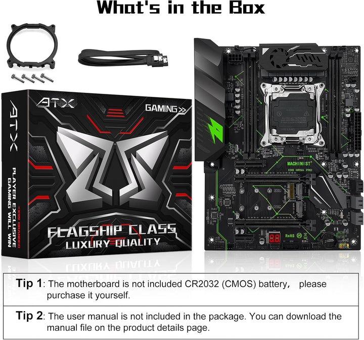 MACHINIST LGA 2011-V3 ATX Motherboard, X99 Gaming Motherboard mit Self-Check-Karte (Intel 5th/6th Ge