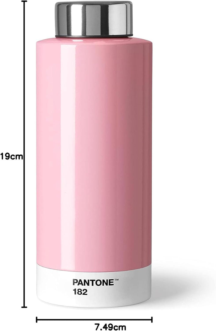PANTONE Trinkflasche, doppelwandiger rostfreier Edelstahl mit Thermo-Funktion, auslaufsicher, 500 ml