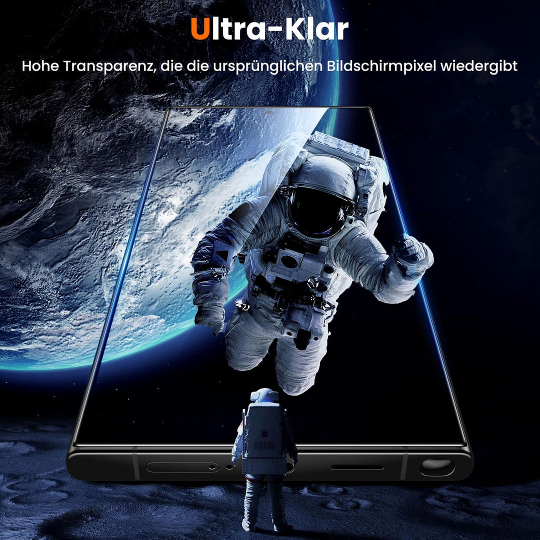 UniqueMe für Samsung Galaxy S24 Ultra für Panzerglas - [Full Screen Displayschutz] Schutzfolie für S