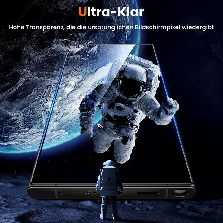 UniqueMe für Samsung Galaxy S24 Ultra für Panzerglas - [Full Screen Displayschutz] Schutzfolie für S