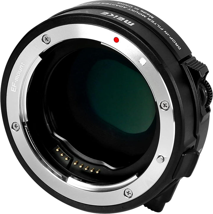 Meike MK-EFTM-C Metal Auto-Focus Mount Lens Adapter with Drop-in Filters Variable ND and UV Filters