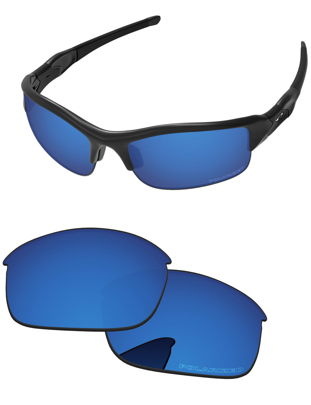 PapaViva Ersatzlinsen für for Oakley Flak Jacket Tiefes Wasser - Polarisiert