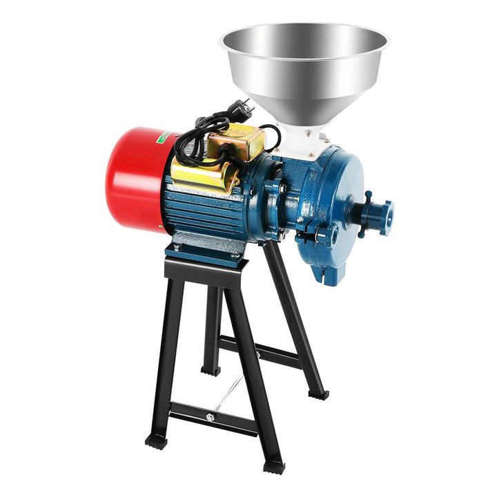 Elektrische Getreidemühle 2200W Professionelle Kornmühle mit Trichter & Drehknopf 1400U/min für Mais