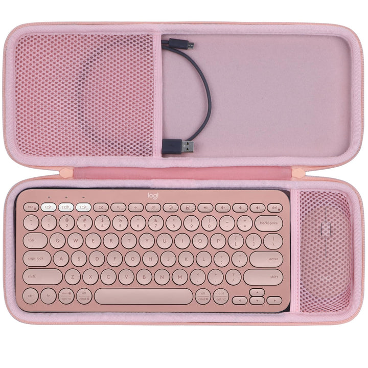 Hart Reise Schutz Hülle Etui Tasche für Logitech Pebble 2 Combo K380s K380 Kabellose Tastatur und M3