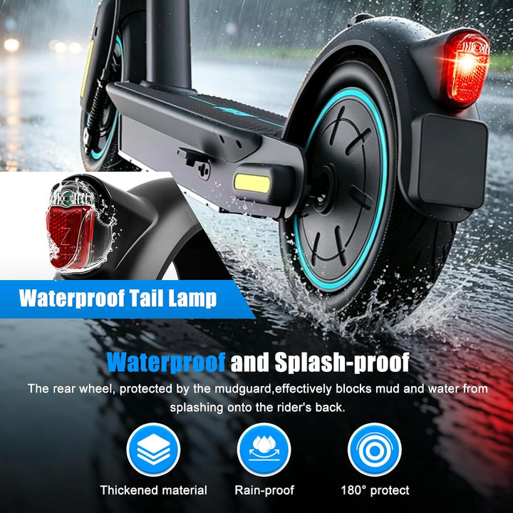 SYACHI Hinterer Kotflügel Electric Scooter mit LED Rückleucht & Haken Zubehör, Scooter Schutzblech E