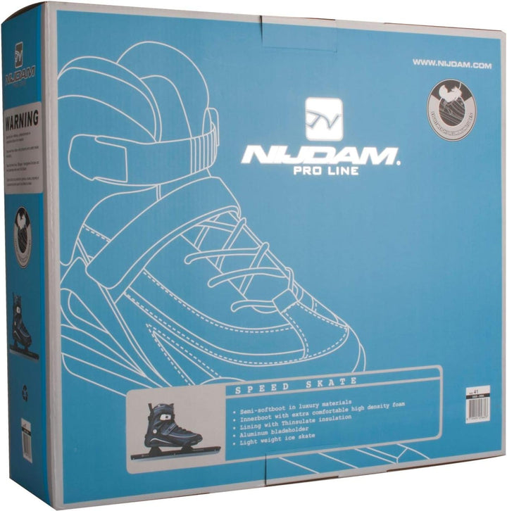 Nijdam Schnelllaufschlittschuhe Semi Softboot (42||schwarz-anthrazit)