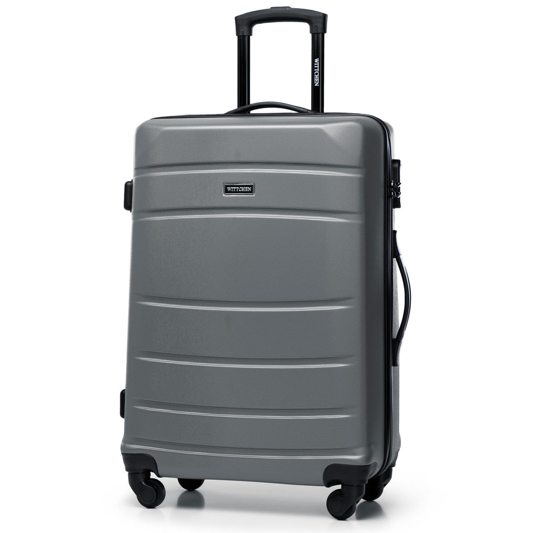 WITTCHEN Mittlerer Koffer Trolley Koffer Reisekoffer aus ABS Hartschalen Trolley 4 Rollen Kombinatio