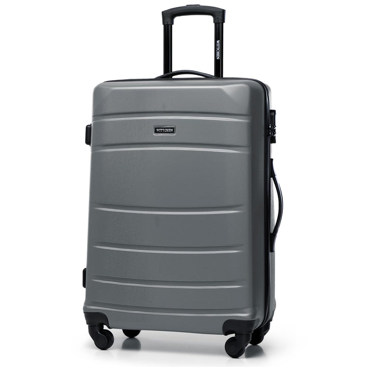 WITTCHEN Mittlerer Koffer Trolley Koffer Reisekoffer aus ABS Hartschalen Trolley 4 Rollen Kombinatio