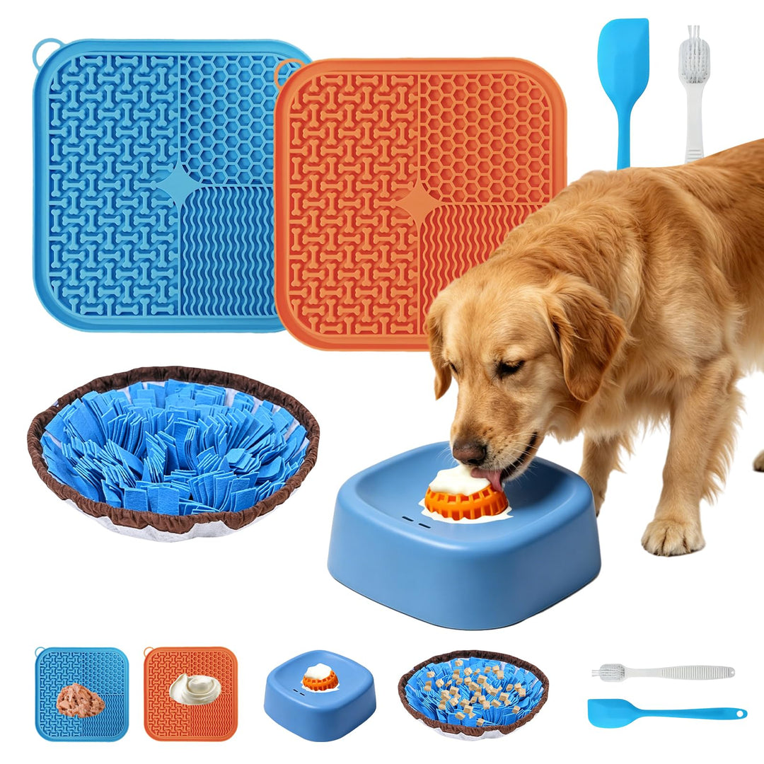 4 Stück Schleckball Hund, Schnüffelteppich Hund, Schleckmatte Schnüffelmatte Beschäftigung für Klein
