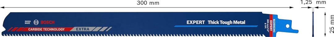 Bosch Professional 10x Expert ‘Thick Tough Metal’ S 1255 CHC Säbelsägeblatt (für Zäher Stahl, Gussei