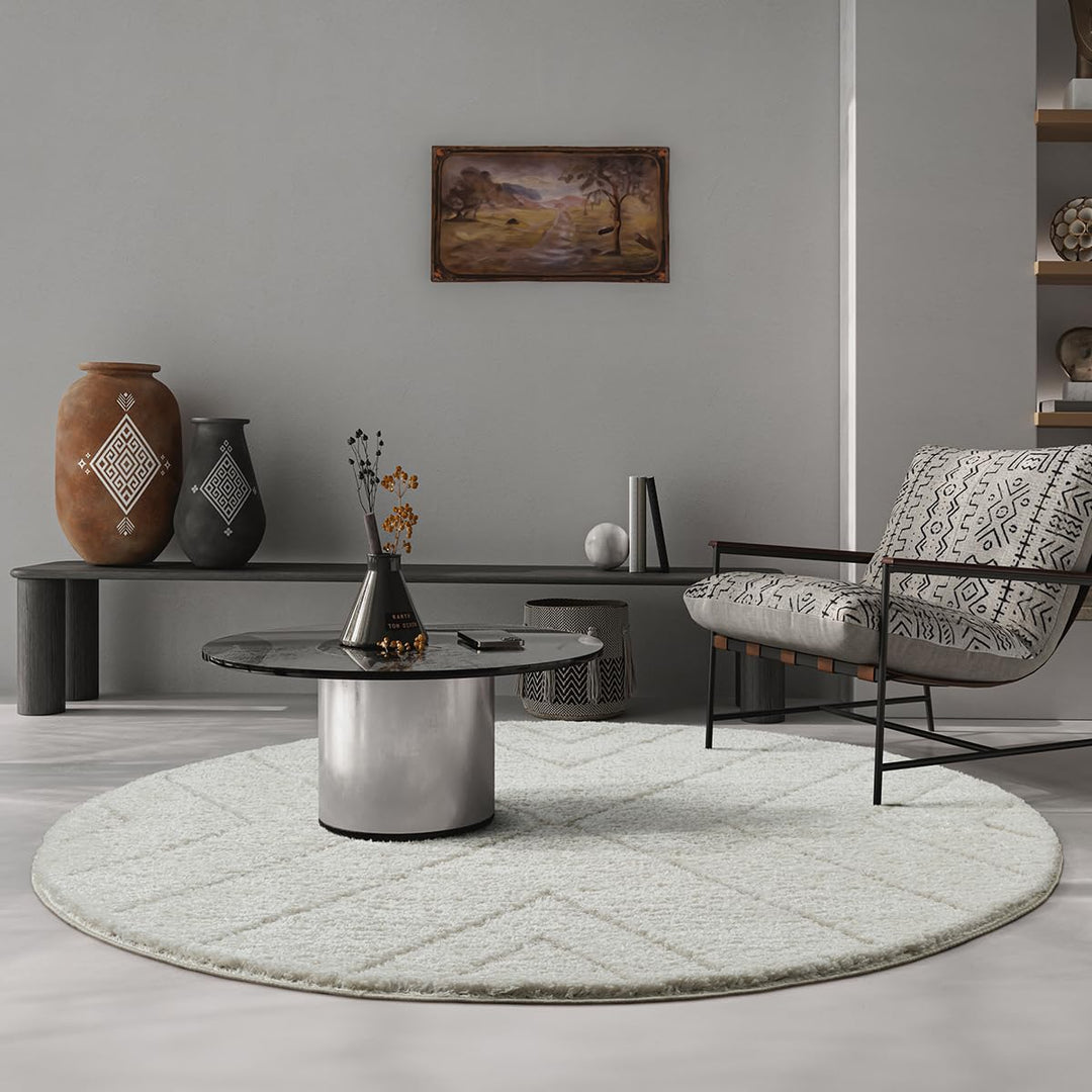 the carpet Velvet eleganter Designer Teppich Wohnzimmer, weicher &amp; pflegeleichter Hochflor Wohnzimme