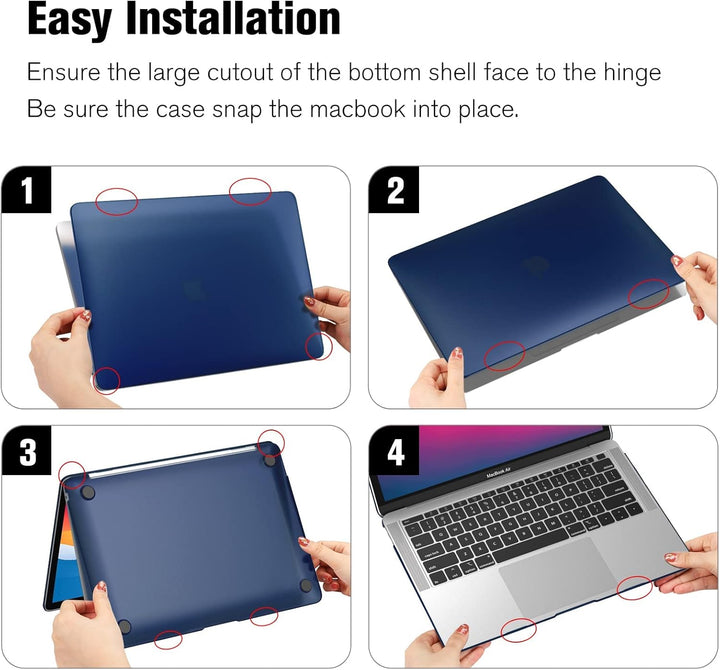 Fintie Hülle kompatibel mit MacBook Air 13 (2018-2020 Version) A2337(M1)/A2179/A1932, Ultradünne Har