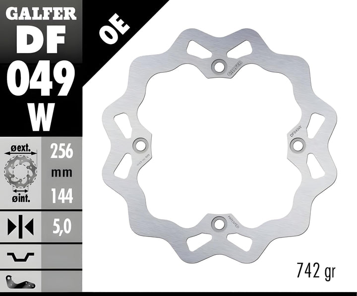 Bremsscheibe Galfer Wave starr DF049W 256 x 5mm hinten