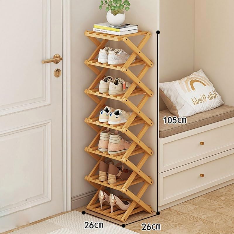 YYW schuhregal schmal - schuhregals Bambus schuhregals klappbar schuhregal klein Schuh Organizer fre