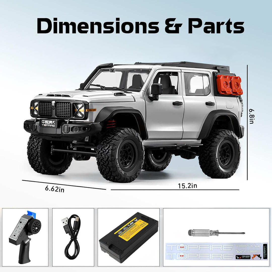 ARRIS 1/12 RC Crawler, MN-300 Off-Road Truck, 4x4 RC Rock Crawler RTR mit 2.4G Remote RC GWM Tank 30