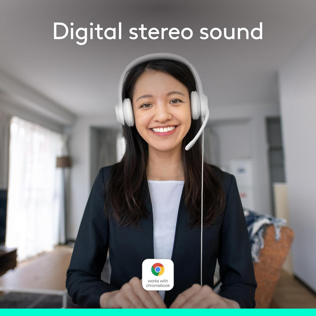 Logitech H390 Kabelgebundenes Headset für PC/Laptop, Stereo-Kopfhörer mit Mikrofon mit Geräuschunter