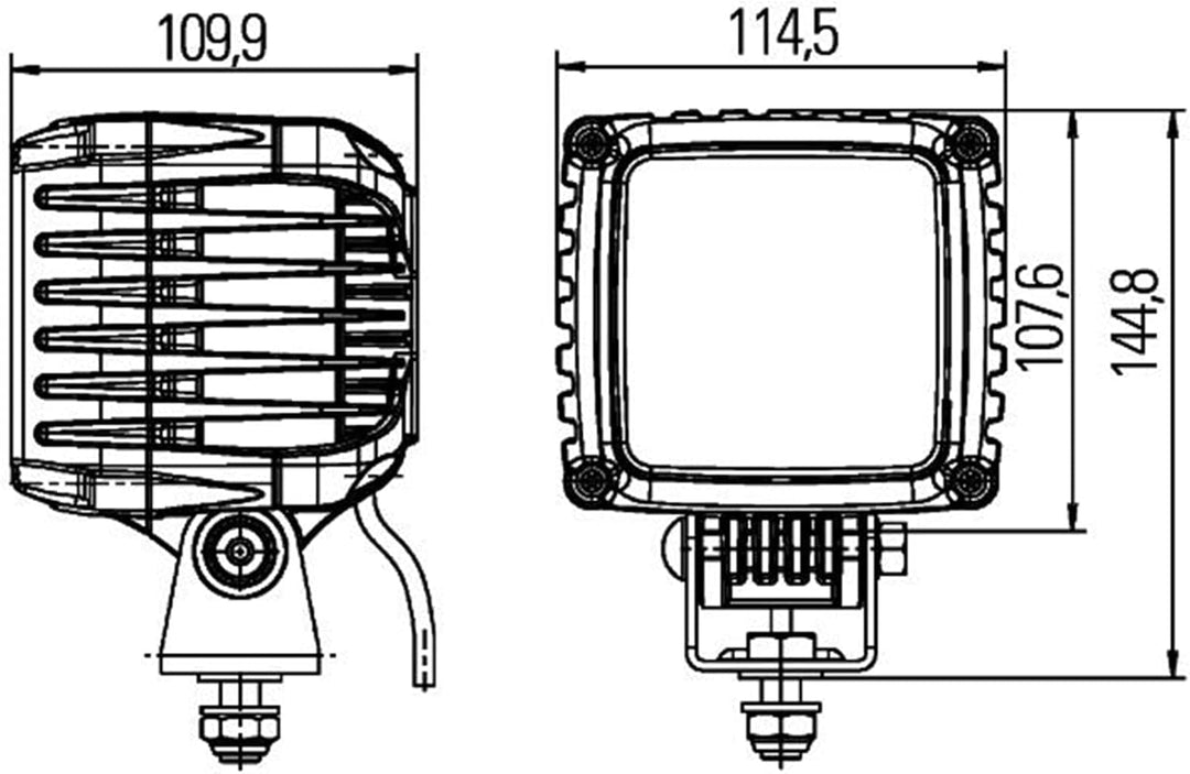 HELLA - LED-Arbeitsscheinwerfer - Power Beam 3000 - 24/12V - 1GA 996 192-011 mit Pressglasscheibe we