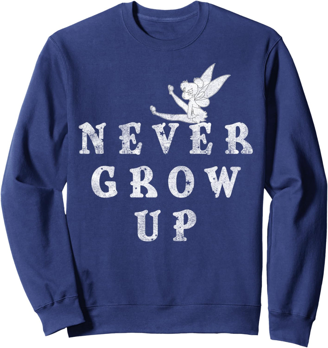 Disney Peter Pan Tinker Bell Never Grow Up Simple Sweatshirt
